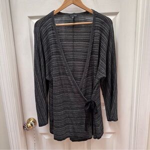 Eileen Fisher Grey Wrap Sweater XL